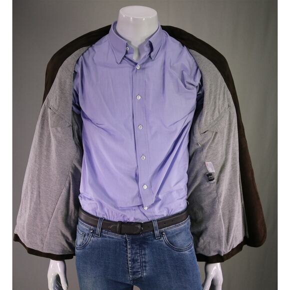 Neiman-Marcus Mens Brown Suede Leather w/ Cotton Lining Blazer Jacket XXL - Picture 7 of 10